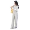 2026 Elegant Women's Suit Set: Long Sleeve & Pants, Loose, Fashionable, Comfortable, Casual, Simple, Breathable