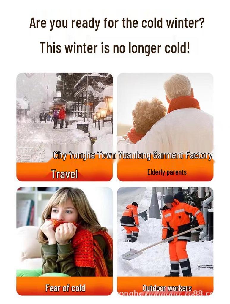 Unisex Smart Heating Parka - Full Body Heated, Windproof & Waterproof Jacket for Outdoor Warmth