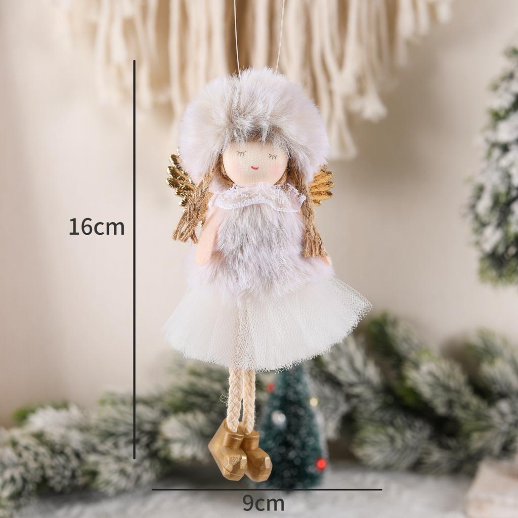 Neujahrs-Engelspuppe Weihnachtsbaumschmuck Anhänger Hängende Weihnachtsdekoration für Zuhause Navidad 2025 Weihnachtsmann Weihnachtsgeschenk