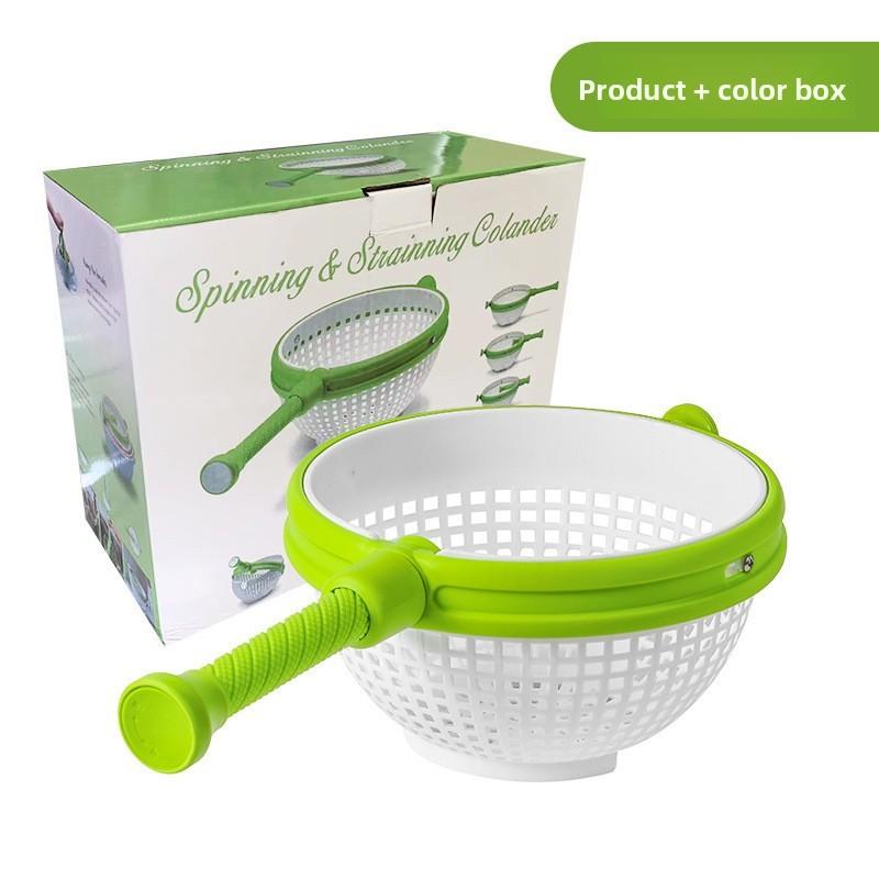 Modern Minimalist Pp Salad Spinner With Hand Press For Fruit And Vegetable Draining