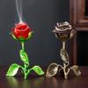 Rose Burner Ornament Handcrafted Sturdy Home Decor Statue Holder for Office Indoor Desktop Dining Room Yoga