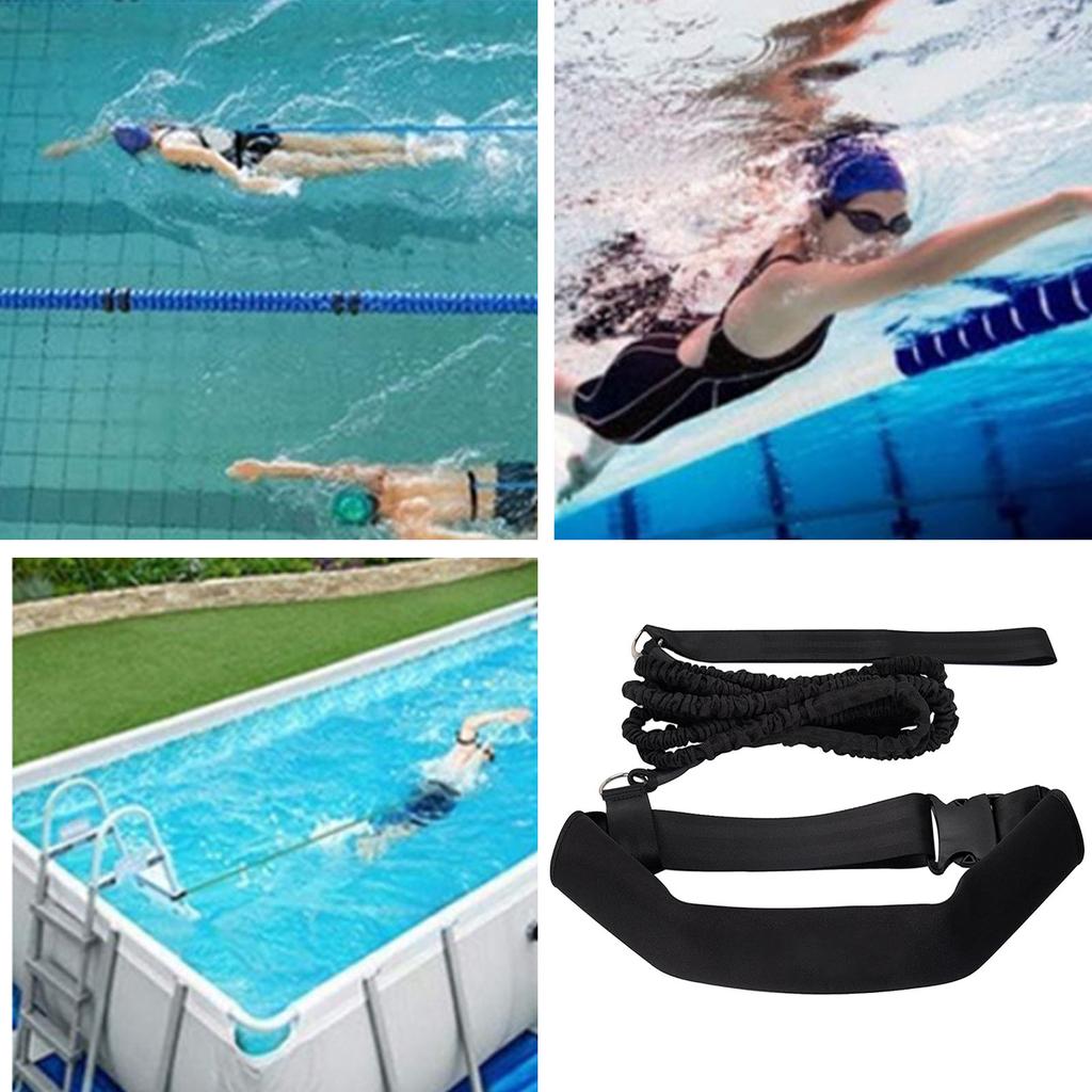Swimming Training Belt Lifebuoy Strap Waist Belt Swimming Buoy Webbing Swim Tether Stationary Swimming Swim Harness