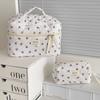 Floral Toiletry Cosmetic Pouch Flower Printed Makeup Lipstick Case Stationery Storage Bag  Casual