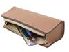 Leather Pencil Case In Genuine Simple Color Scheme [Leather Pad. JP] Shrink-wrapped [Made Japan] (Beige) Leather, & Stylish, Women's