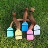 100pcs Hanging Tree Name Signs Colorful Paper Label Tags Plant Pot Label Card Handmade Wedding Favors Craft Gift Hang Tag