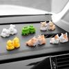 Kiss Face Rabbit Kitten Doll Car Decor Funny Resin Ducks Frogs Figurines Car Interior Dashboard Cute Car Accessories