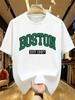 Unisexs Breathable Round Neck Tshirt Boston South 1997 Digital Printed Sports and Leisure Versatile Short Sleeve Top