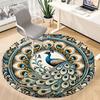 1pc Peacock Mandala Office Round Area Rug,  Mat Suitable For Office, Under Office Chairs Bedroom Living Room Home Decor, Room Deco