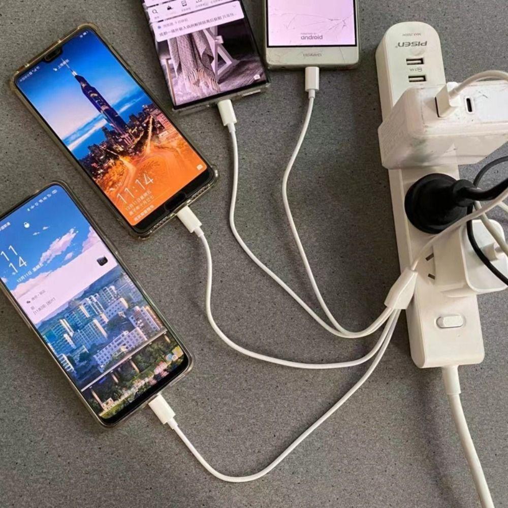Charging Cable Power Supply Cord Charger Cable Type C To 4 Type C Wire USB  To 4 Port Type C Cable