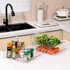 Retractable Plastic Refrigerator Organizer: Stackable Beverage and Food Storage Container
