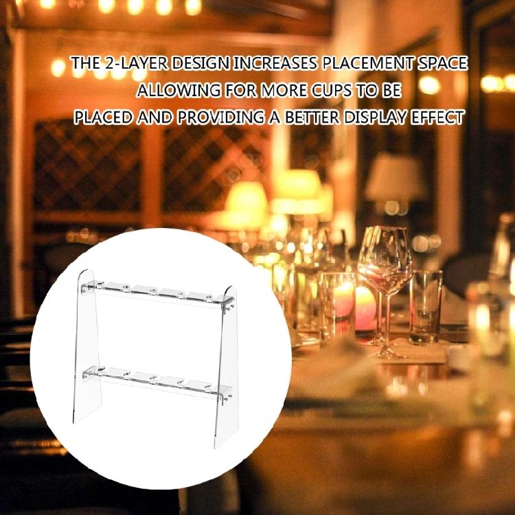 Space Efficient Acrylic Stemwares Rack Tabletop Champagne Flute Stand Practical Acrylic Wine Glass Holder for Event