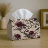 1pc Tissue Box Holder Featuring a Classic Vintage Botanical Design with a Rose Floral Bird Pattern. It'S Elegant And Made of Durable Polyester, Perfec
