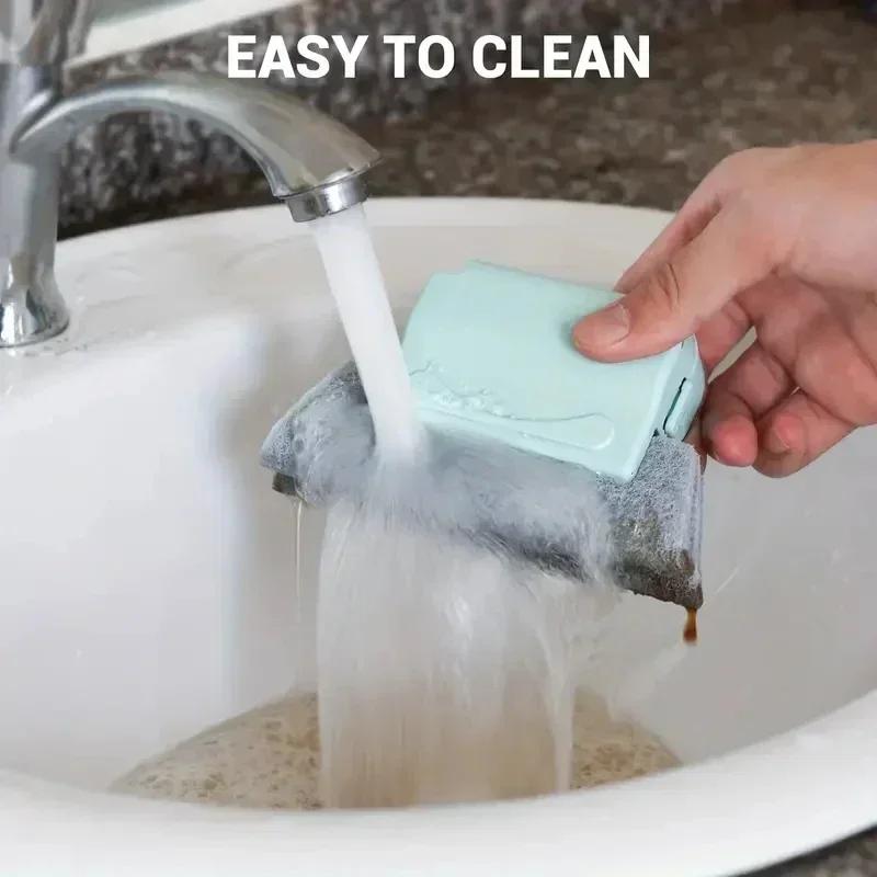 Narzędzie do czyszczenia rowków 2 w 1 Szczotka do czyszczenia rowków ramy okiennej i drzwiowej Narzędzia do czyszczenia prowadnic drzwi przesuwnych Ręczny czyścik do szczelin