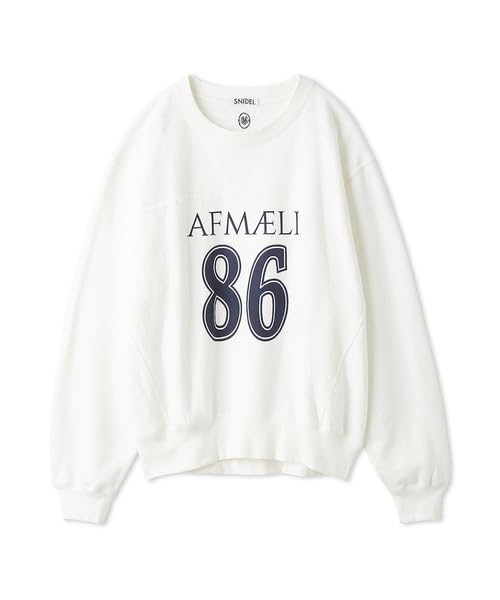 Snidel Number Logo Sweatshirt SWCT251148 Women's White