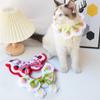 Pet Supplies Autumn Winter Bib Strawberry Pattern Pet Collar Wool Hand-knitted Cat Scarf Decoration Cat Accessories Pet Items