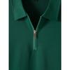Men's Polo Shirt Casual Solid Color Zipper Lapel Top