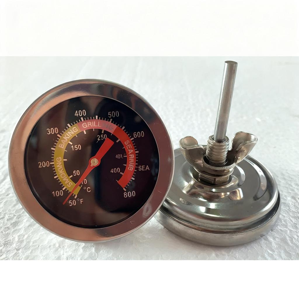 52MM Barbecue Thermometer BBQ Thermometer Temperature Gauge Stainless Steel 50-800 Degrees For Barbecue Oven Grill