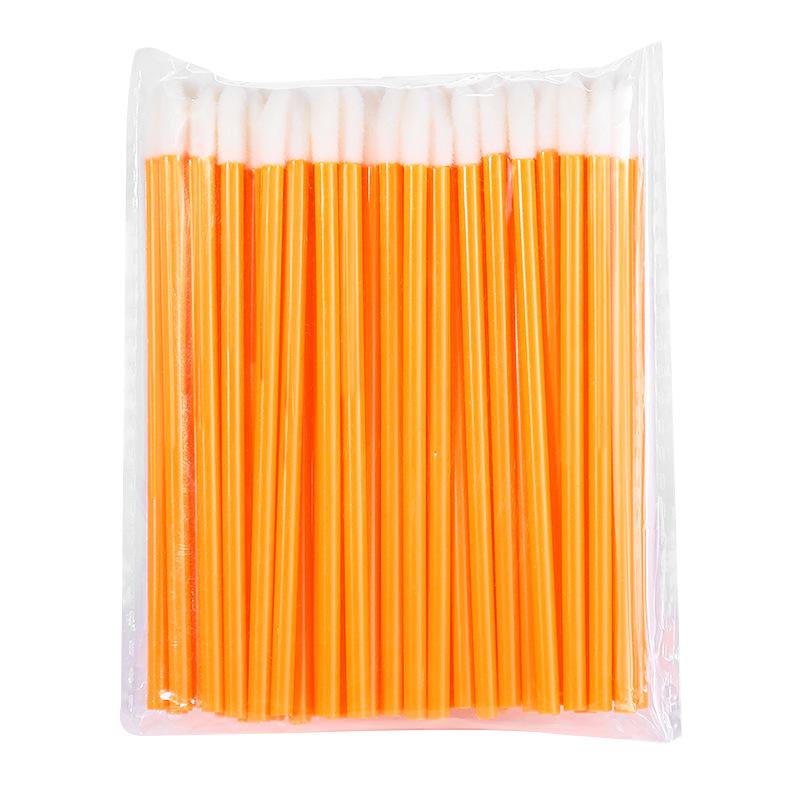 Compact Nylon Lip & Eye Makeup Brush - Disposable, Hollow Rod Design for Lipstick, Lip Gloss, and Eyeshadow Application
