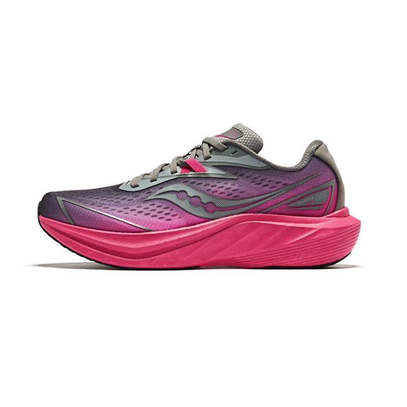 Saucony Slay 2 Cushioned Wear-Resistant Breathable Coverage Low-Top Marathon Running Shoes Unisex Gray Red Saucony S28234-1 40.5