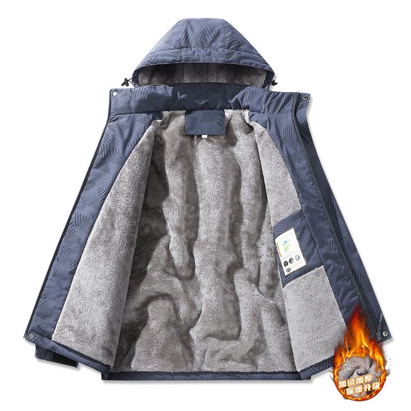 Winter Cotton Jacket Men's Loose Casual Cotton Jacket Hooded Sports Bread Jacket Graphene Warm Jacket Cotton Jacket