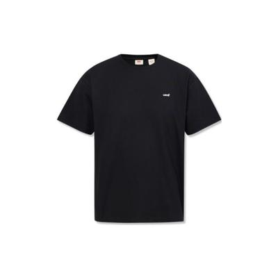 Levis SS23 Letter Logo Drop Shoulder Casual Short Sleeve T-Shirt Men Tops Black A6382-0001