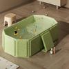 Folding Bathtub Large Toddler Tub Includes 2 Ducks 5 Balls Shower Basin Bathroom Pool for Boys Girls Kids 0-8 Years