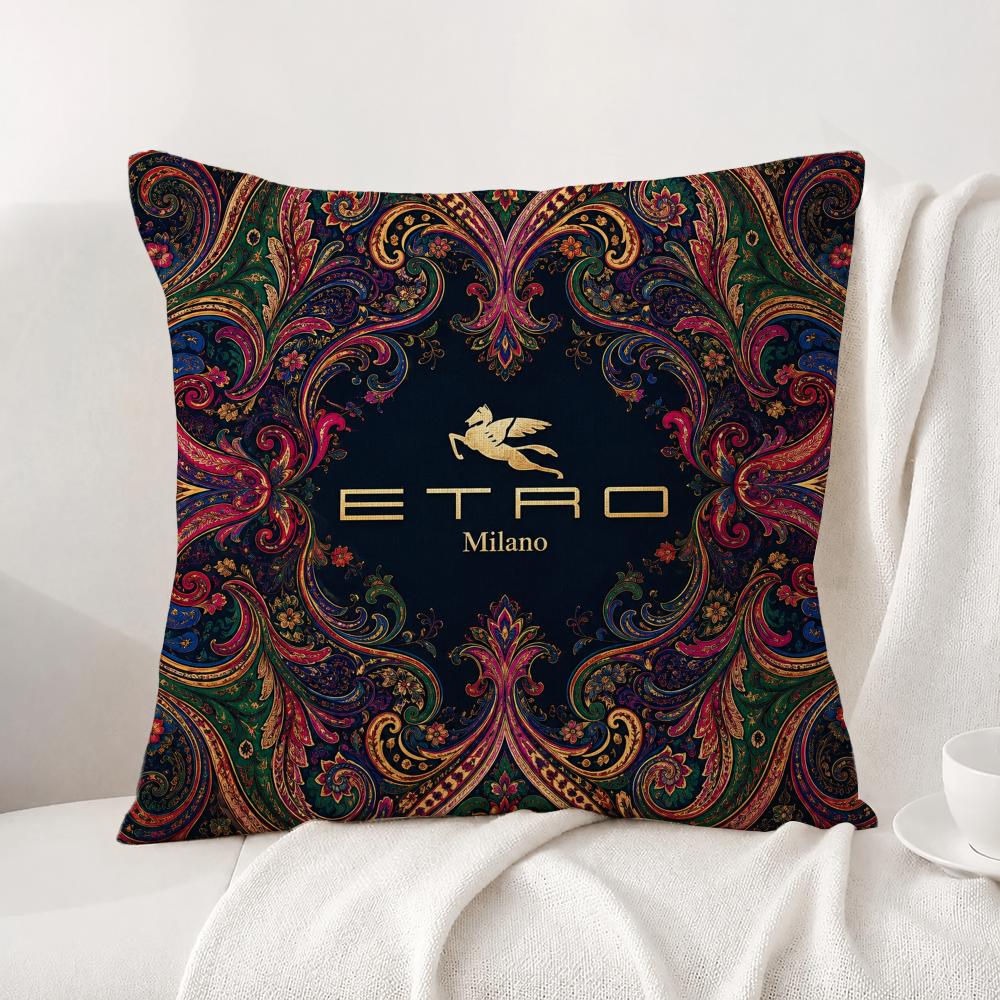 Brand Etro Cushion Cover Natural Linen Pillowcase Set AllinOne Decor Cushion Cover for Sofa Bedroom Chair