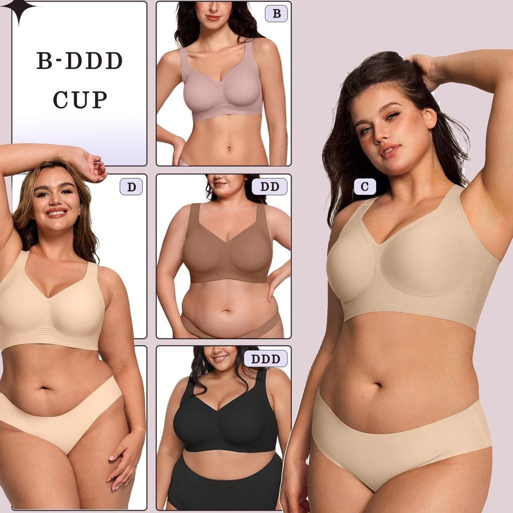 Reggiseno 3D in Gel Morbido a Supporto Sollevante per Donna, Comfort Traspirante con Schiena Intagliata, Intimo Quotidiano