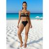 Women S Split Swimsuit Sexy Bikini Set With Gold Foil Decor Push Up Pure Desire Style