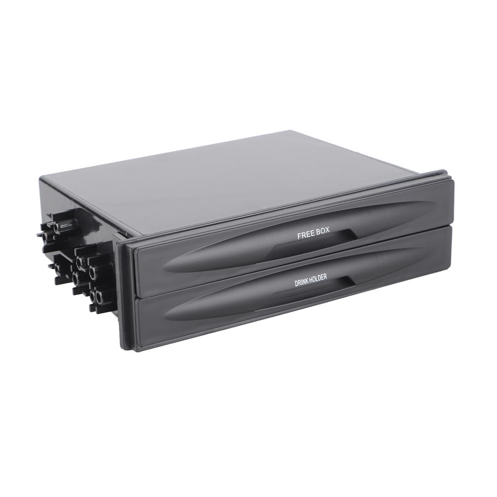 New Car Auto Double Layer Radio Pocket Drink Cup Holder Storage Box