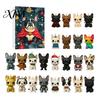 Fun Holiday Surprise Toys Bulldog Advent Calendar 2026, 24 Days Acrylic Puppy Ornaments Christmas Countdown Calendar, Tree Hanging Decor 2D