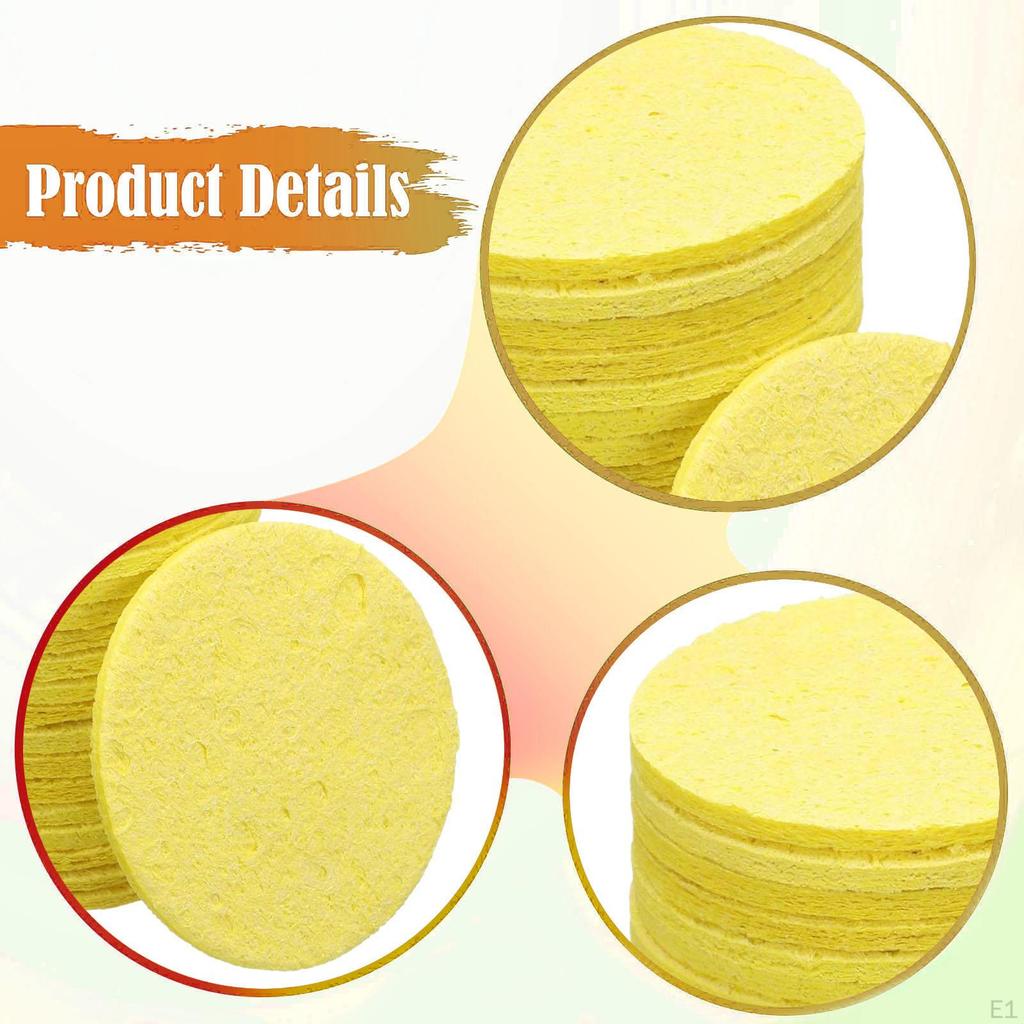 20Pcs Soldering Sponge Tip Cleaners Thickened 2 Inch Welding Head Cleaning Pads