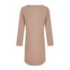 Women's Casual Fashion Sexy Round Neck Long Sleeve Waist Color Dress