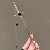 2025 New Chinese Style Sword Hairpin for Women Punk Silver Color Metal Heart Cross Tassel Hair Sticks Hair Accessories Headdress