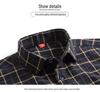 Men's Trendy Plaid Slim Fit Long Sleeve Shirt - Comfortable & Casual.