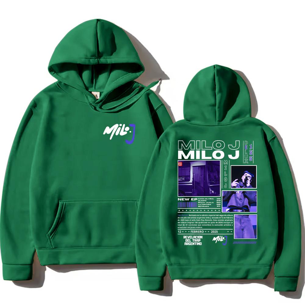 Milo J Mikiny Rapper Milo J Merch Mikiny Módní Dámské Pánské Nový Design Oblečení Grafický Potisk High Street Pulovry Ležérní