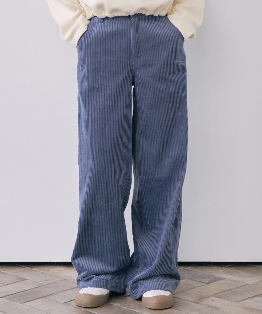 COVERNAT WOMAN Corduroy Wide Pants Blue