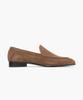 Firenze Atelier Flat Round-Toe Suede Minimalist Loafers 8200-Qs [Mid Brown]
