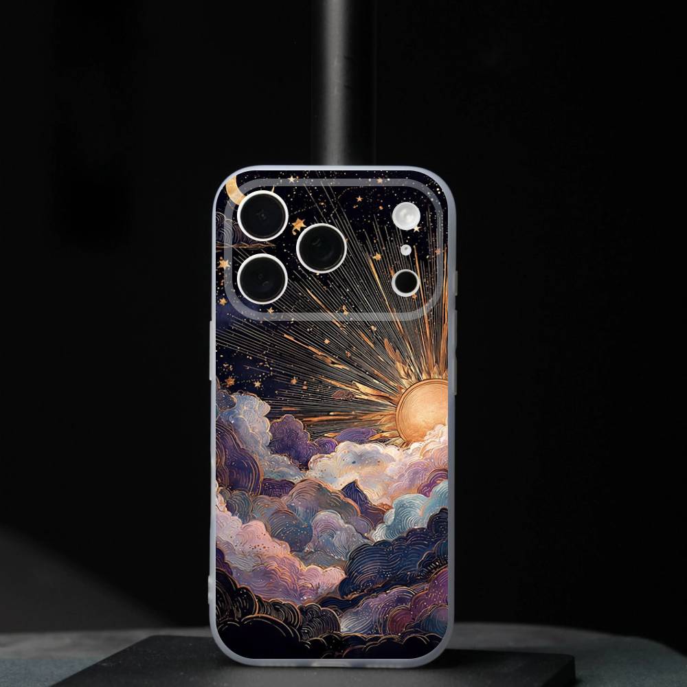 Moon Galaxy Universe Cool For iPhone 11,12,13,14,15,16,17,Pro,Max,Plus,Mini,SE4,E Phone Case Magnetic For Magsafe Wireless