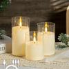 Rechargeable LED Flameless Candles Realistic Flickering Timer Fake Candle Lights Soft Light Swinging Head Electronic Candles