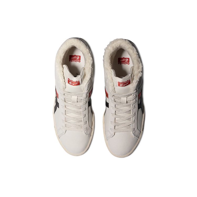 ONITSUKA TIGER Fabre RB Συνθετικό Δέρμα Ζεστά Αντιολισθητικά Μποτάκια Μέχρι τον Αστράγαλο Unisex Αθλητικά Παπούτσια Ανοιχτό Γκρι Μαύρο Κόκκινο 1183B512-020