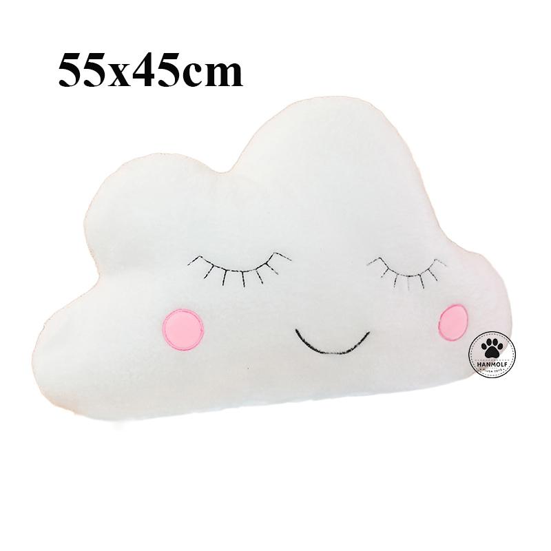 Shy Sky Plush Throw Pillow Stuffed Pink Grey White Cloud Moon Star Water Drop Soft Cushion Sofa Chair Decoration Present
