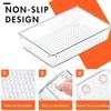 Drawer Compartment Storage Organizer Non Slip 6Pcs Clear Space Saving Transparent Storage Box
