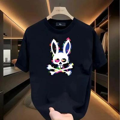 Trendy w modzieKolorowy królik z kości T-shirt, odpowiedni dla mężczyzn, kobiet, matek i