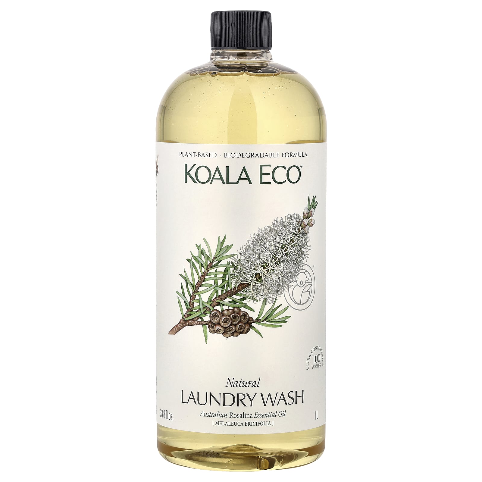 

Koala Eco, Natural Laundry Wash, Australian Rosalina Essential Oil, 1 l (33.8 fl oz)