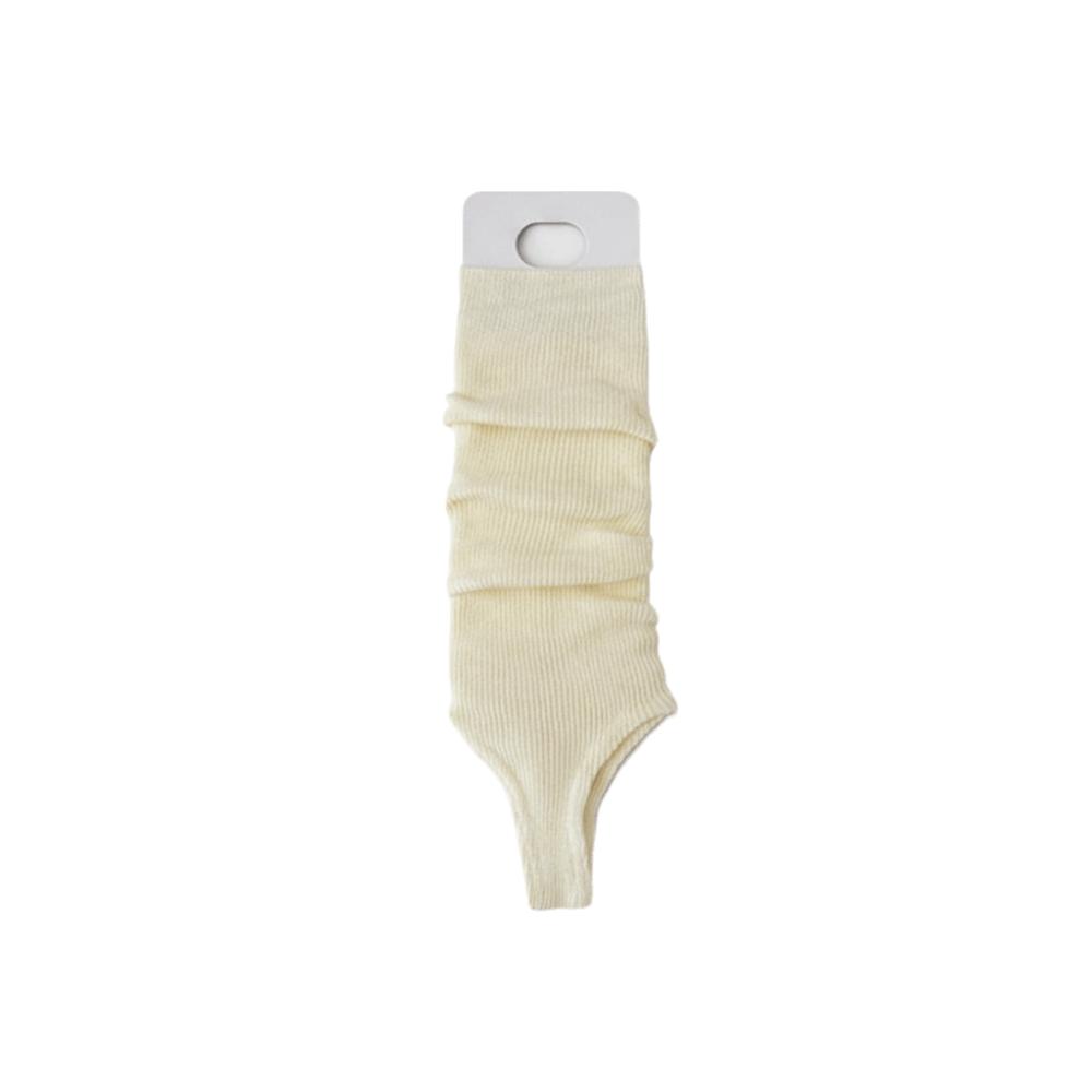 New Fashion Solid Color Knitted Leg Warmers Breathable Plain Mid-Calf Socks Harajuku Crew Socks Dance