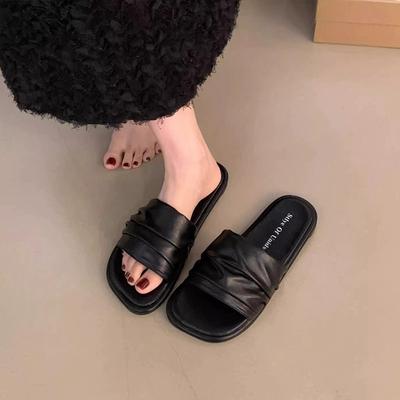 Women's Summer Slippers French Flat Flip-flops Pregnant Women's Beach Sandals Shoes