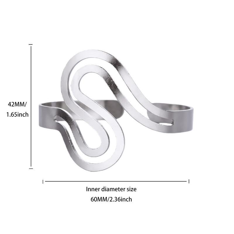 Folded Smooth Open Bracelet Fashion Light Luxury Temperament Bracelet Niche Versatile High-end Sense Jewelry Women