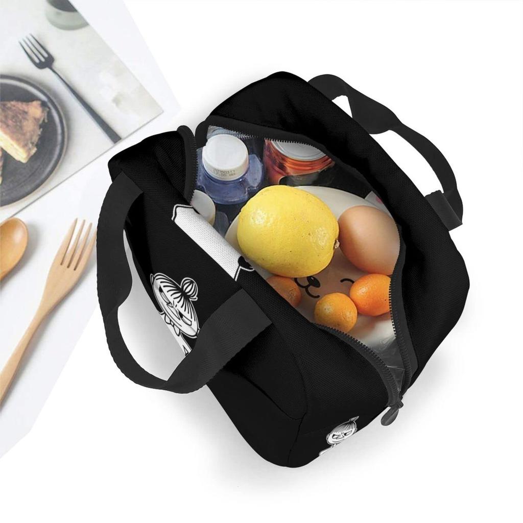 Moomin Little My Lunch Compact Lunch Bag with Stylish Portable Thermal Lunch Cooling Soft Cooler Lunch Thickness 13cm x Width 22cm x Height 20cm Bag,