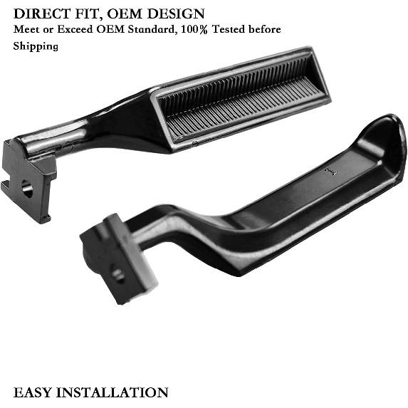 Black Interior Metal Door Handle Front Left Driver Passenger Compatible with 1987-1996 Ford Bronco F150 F250 F350 F53 F59 F800 E7TZ-1522601-A